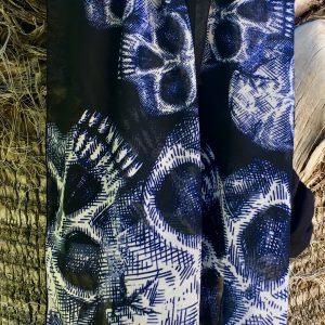 ICJUK Quadskulls Designer Sheer Chiffon Custom Printed Scarf