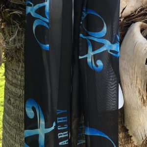 ICJUK Electric Blue Ocean Anarchy Designer Sheer Chiffon Custom Printed Scarf