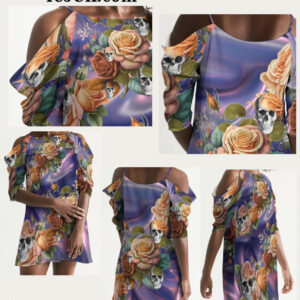ICJUK Open Shoulder A-Line Dress ICJUK Rock and Rose Wisdom