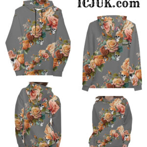 Exclusive Unisex All over print pullover Hoody ICJUK Rock and Rose Wisdom