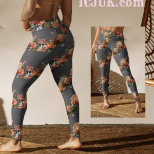 Exclusive Custom printed Leggings ICJUK Rock and Rose Wisdom
