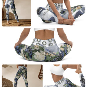 Exclusive Custom printed Leggings Floral Guitar Drums