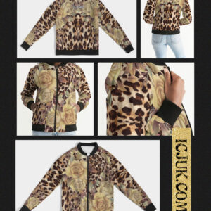 Exclusive ICJUK Custom made Women’s Bomber Jacket Leopard Floral