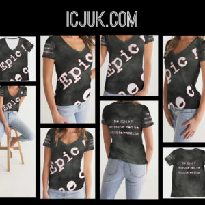 All over Print Women’s V-Neck Tee Be Epic!