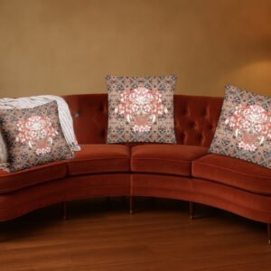 Exclusive ICJUK Ocean Anarchy Floral Skull Large Pillow – 22″ x 22″