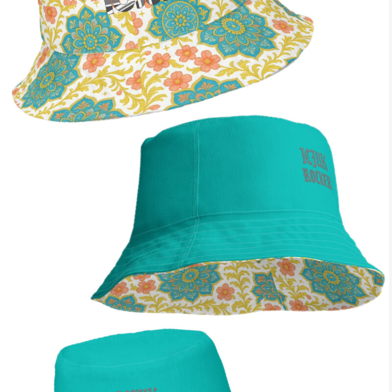 ICJUK Sunset Bloom Mandala Reversible Bucket Hat