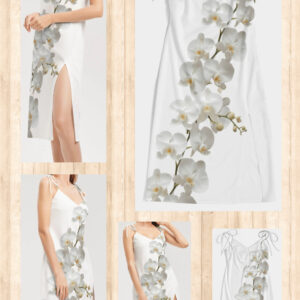 ICJUK Women’s Tie Strap Split Dress Orchids