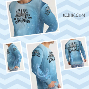 Men’s Slim fit Long Sleeve Tee ICJUK Blue Angels Serenade