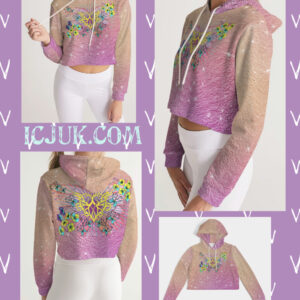 ICJUK Women’s Cropped Hoodie Summers Here