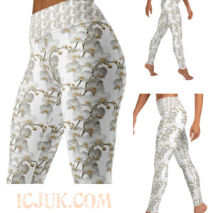 Exclusive Custom printed Leggings ICJUK Orchids