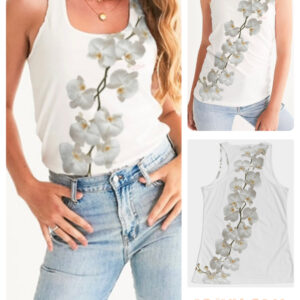 Ladies Tank all over print ICJUK Orchids