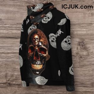 ICJUK Skulls All-Over Print Unisex Zipper Hoodie