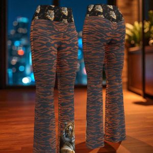 ICJUK Tiger Stripes Rockstar Flare Leggings