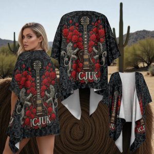 ICJUK Rock and Roar open style Kimono lightweight sheer cover up