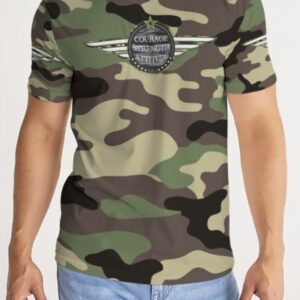 ICJUK Crew neck all over print Camo Courage Strength Attitude