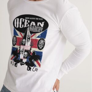 Men’s Slim fit Long Sleeve Tee ICJUK Union Jack Ocean Aanarchy