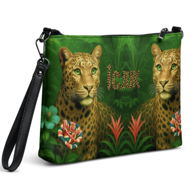 ICJUK Zip Clutch Pouch Jungle Leopards