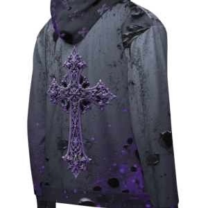 ICJUK Gothic Throne Cross All-Over Print Unisex Zipper Hoodie