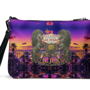 ICJUK Vegas Regal Rose Crest Zip Clutch Pouch
