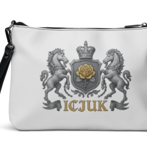 ICJUK Regal Rose Crest Zip Clutch Pouch