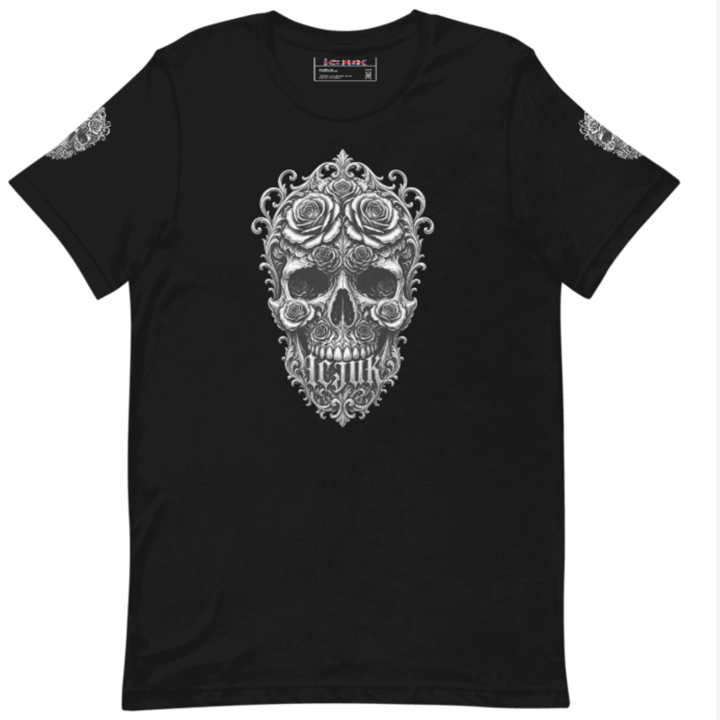 ICJUK Gothic Rose Skull Unisex Crew Neck