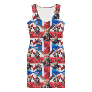 Exclusive Comfy soft Bodycon Dress ICJUK Cocktail Bunnies