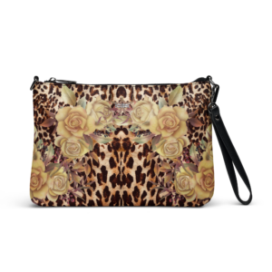 ICJUK Leopard Floral Zip Clutch Pouch