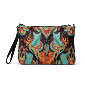 ICJUK Rocker Retro Kitty Zip Clutch Pouch