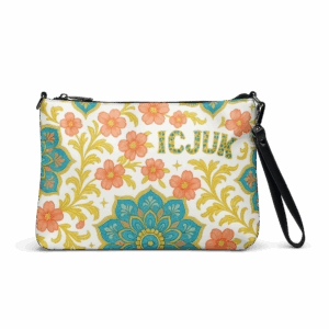 ICJUK Sunset Bloom Mandala Zip Clutch Pouch