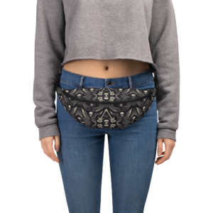 ICJUK Custom printed Fanny Pack Skull Wings Guitar