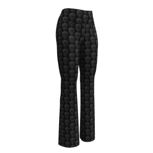 ICJUK Gothic Rose Skull Rockstar Flare Leggings