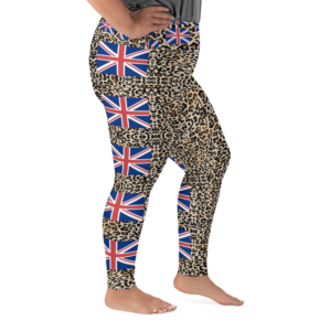 Exclusive Custom Plus Size Leggings ICJUK Plain Union Jack
