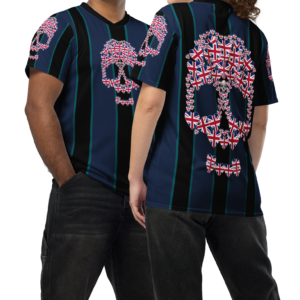 ICJUK All-Over Print Recycled Unisex Sports Jersey Heart of Skull