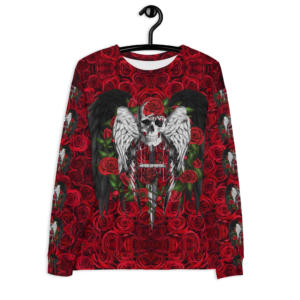 ICJUK Skull and Wings dagger All-Over Print Unisex Sweatshirt