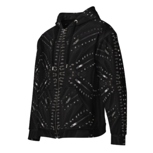 ICJUK All-Over Print Unisex Zipper Hoodie Rock and Roll Zippers