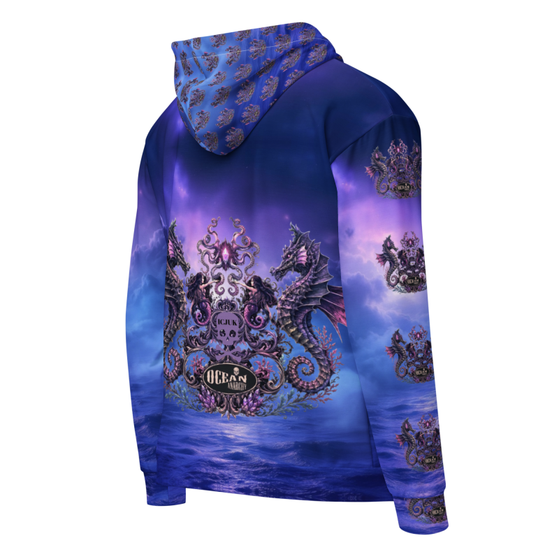 ICJUK Ocean Anarchy Mystic Seahorses All-Over Print Unisex Zipper Hoodie