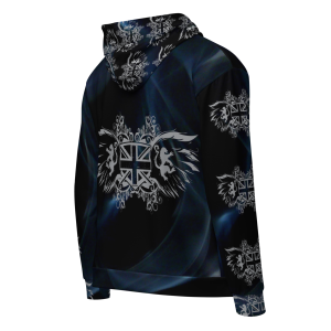 ICJUK Classic Lions Crest and Wings All-Over Print Unisex Zipper Hoodie