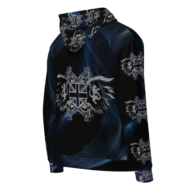 ICJUK Classic Lions Crest and Wings All-Over Print Unisex Zipper Hoodie