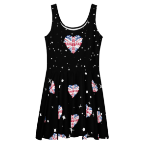 Exclusive Custom made Skater Style Dress ICJUK Love Skull