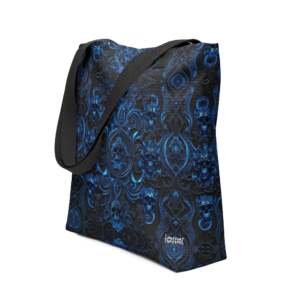 Exclusive All Over Print Tote ICJUK Gothic Skull Blues