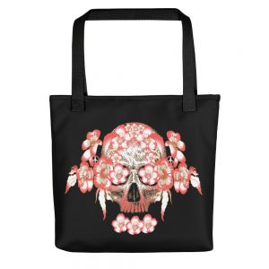 Exclusive All Over Print Tote OA Floral Skull