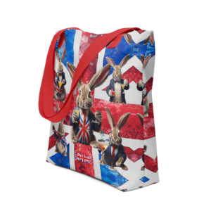 Exclusive All Over Print Tote ICJUK Cocktail Bunnies