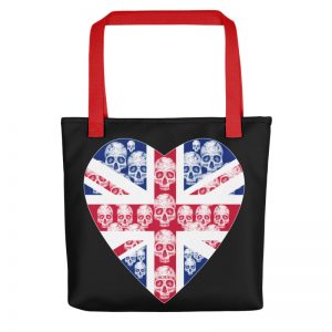 Exclusive All Over Print Tote Love Skull
