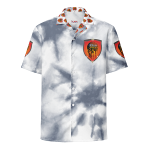 ICJUK Unisex Button down short sleeve shirt Ocean Anarchy USA Skull Shield