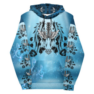 Exclusive Unisex All over print pullover Hoody ICJUK Blue Angels Serenade
