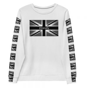 ICJUK All-Over Print Black and White Union Jack Literally Sweatshirt