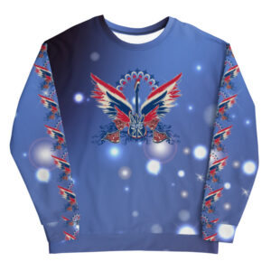 ICJUK All-Over Print Unisex Sweatshirt Guitar Wings light blue