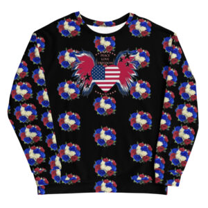 ICJUK All-Over Print Unisex Sweatshirt USA Peace Love Freedom