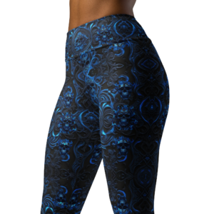 Exclusive Custom printed Leggings ICJUK Gothic Skull Blues