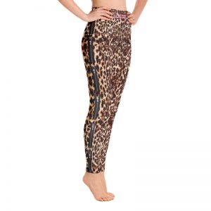 Exclusive Custom ICJUK Leopard print with faux zippers Leggings